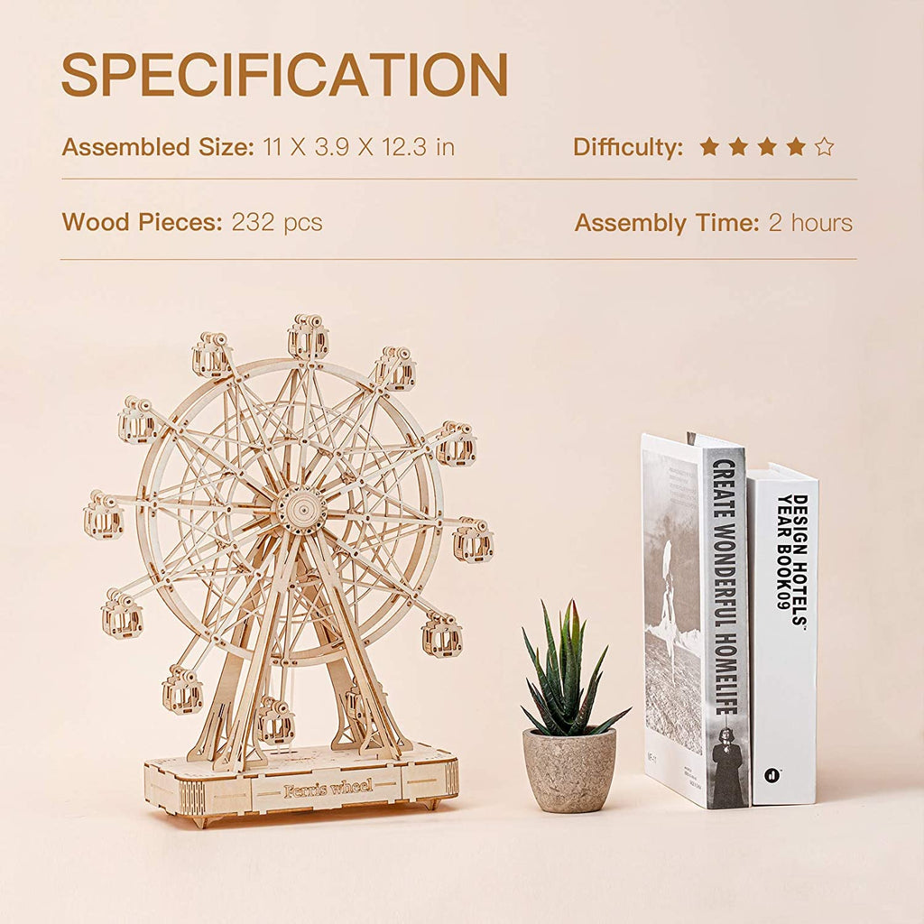 Ferris Wheel 3D Wooden Puzzle Music Box