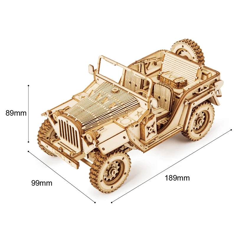 Army Jeep 3D Wooden Puzzle