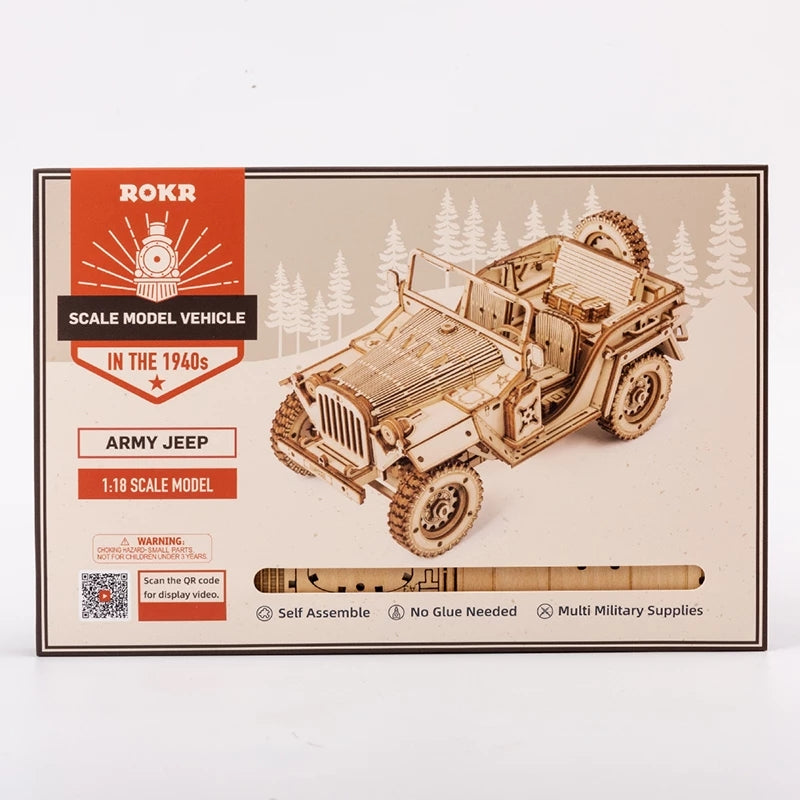 Army Jeep 3D Wooden Puzzle