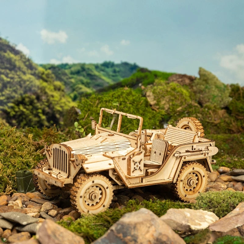 Army Jeep 3D Wooden Puzzle
