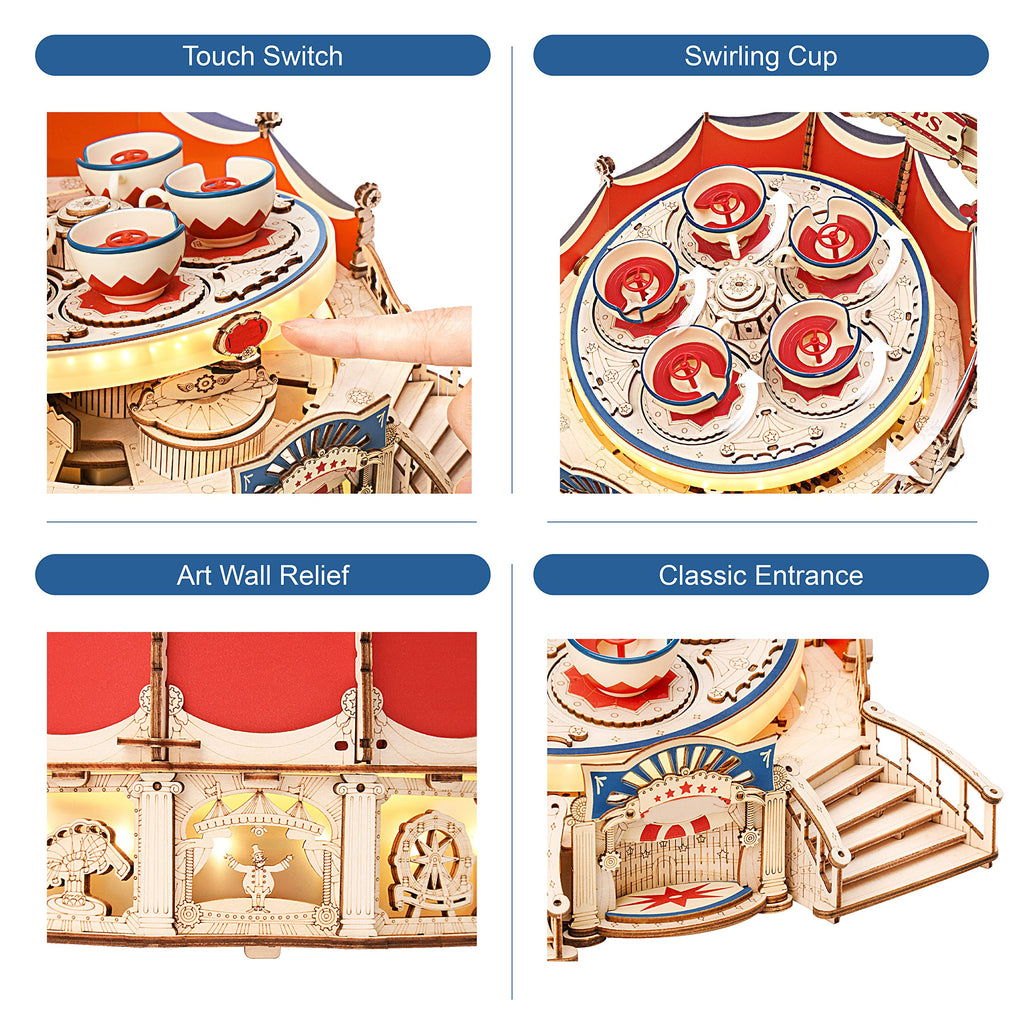 Spinning Teacups 3D Wooden Puzzle