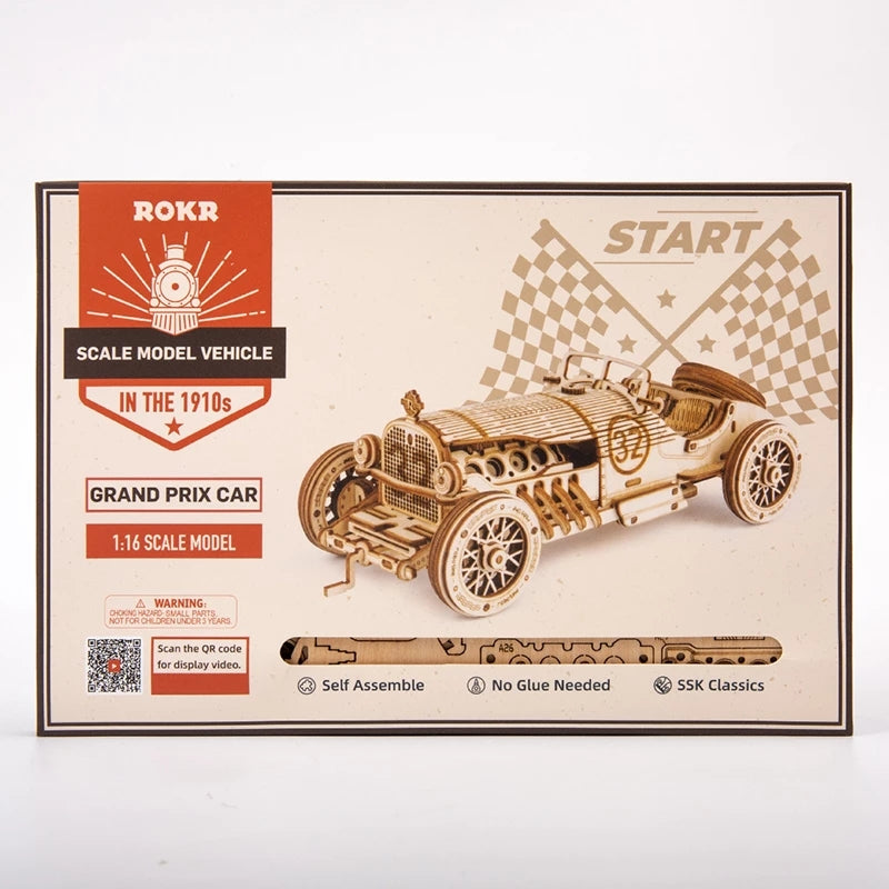 Grand Prix Racing Car 3D Wooden Puzzle