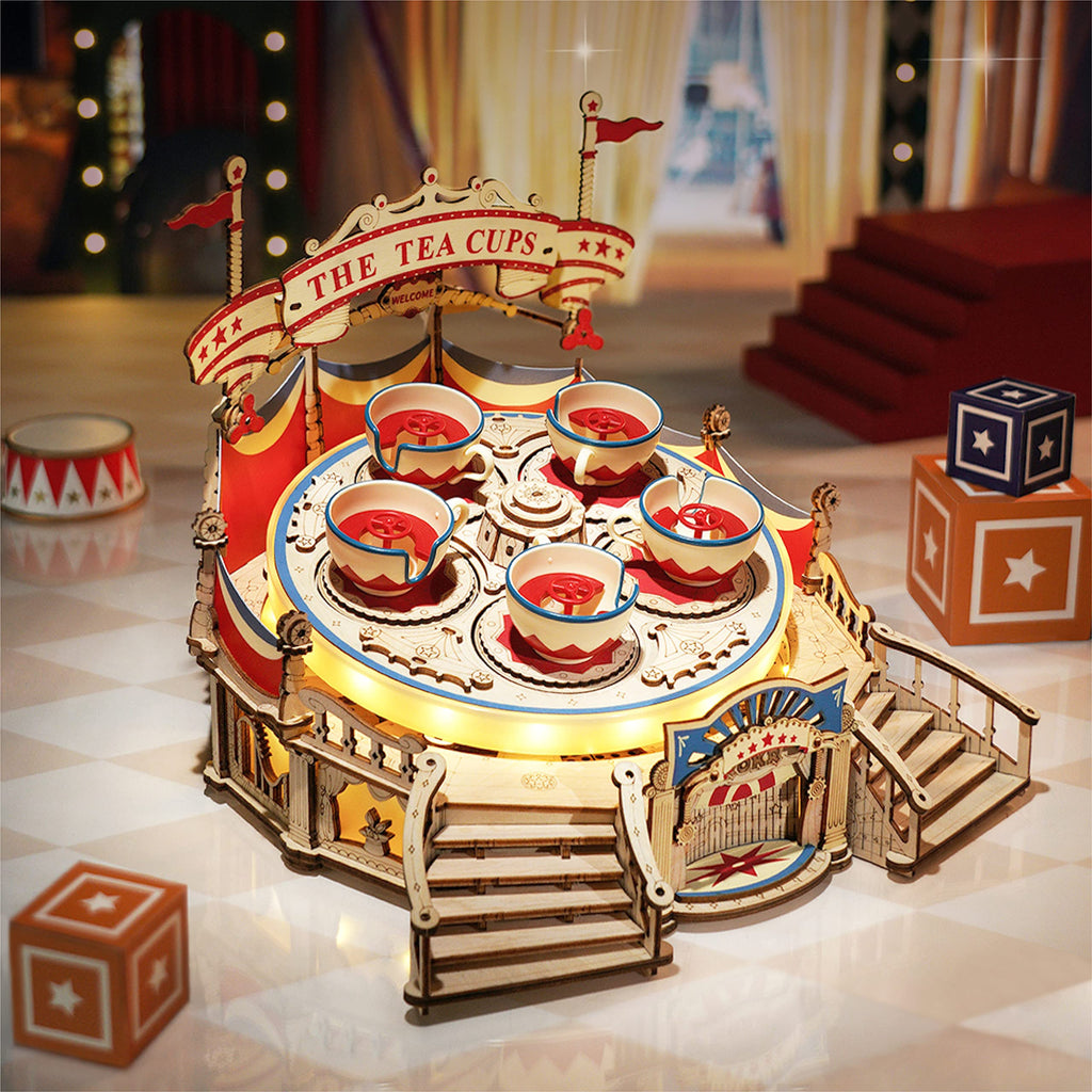 Spinning Teacups 3D Wooden Puzzle