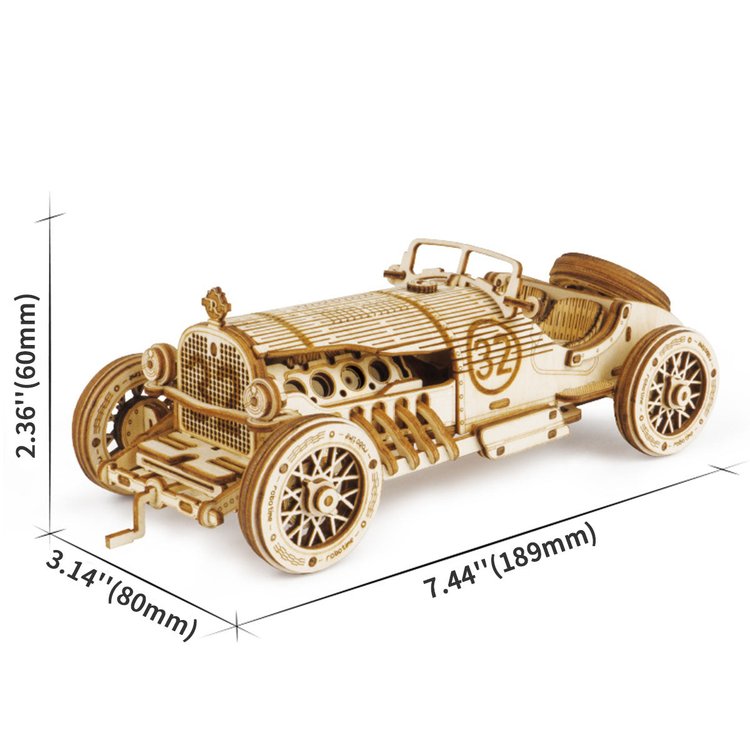 Grand Prix Racing Car 3D Wooden Puzzle