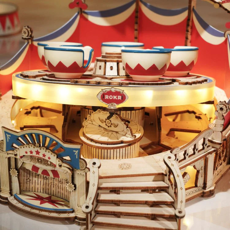 Spinning Teacups 3D Wooden Puzzle